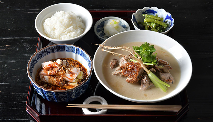 北京ダックスープとよだれ鶏定食