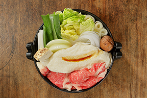 【すき焼き: 国産リブロース&山芋とろろ】コース