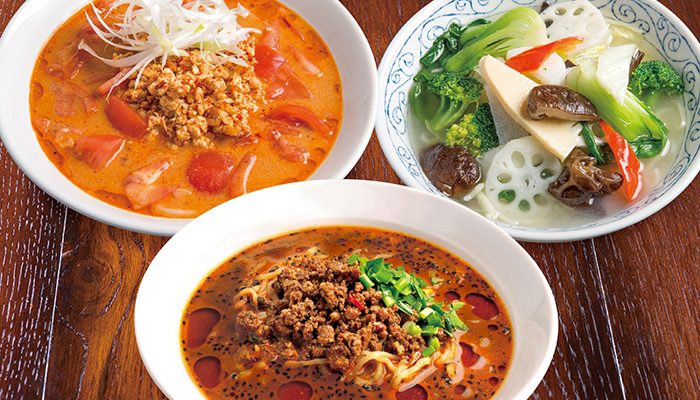 担々麺 海鮮五目野菜炒め